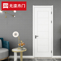 3D non-lacquered wood door interior door room door bedroom door set door solid wood composite door soundproof door swing door D851