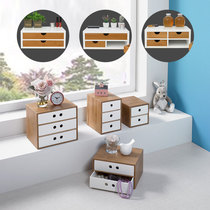Desk storage desk storage box drawer type work station sundries key cosmetics small box multi-layer solid wood cabinet