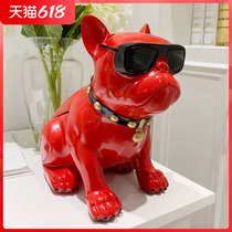 Nordic Ins Fastfighting Dog Tissue Box Creative Living Room Home Draw Cardboard Box Cute Light Lavish Remote Control Containing Box