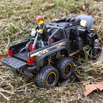 Pickup truck toy off-road jeep car model simulation pullback car Alloy car model childrens toy car for boys