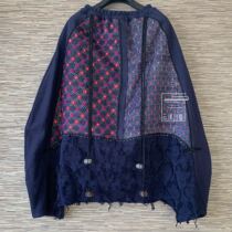  Cloud decoration totem original womens casual pants Old embroidered brocade national style personality large crotch pants loose version down pants trousers