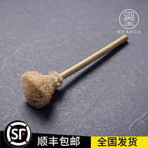 Ink guard natural loofah brush Cup brush teapot male Cup cleaning pot pen Japanese tea set accessories