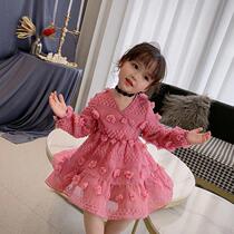 Girls dress spring princess dress one-year-old baby three-year-old girl skirt children's clothes spring and autumn new style