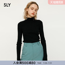 SLY new basic solid color high neck slim-fit sweater 030DSY70-0260