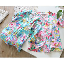 Clear cabin ~ girl short sleeve T-shirt baby new summer dress Korean version Childrens pure cotton thin section Childrens cardiovert blouses length