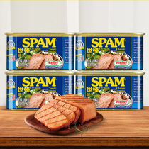SPAM world stick canned luncheon meat original flavor 198g*4 canned pork lunch ready-to-eat breakfast meat tender and juicy
