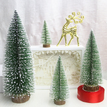 Christmas decorations Stained Snowpine Mini Pine Needle Flocking Home Small Tree Shop Window Counter Tabletop Christmas Tree Hem