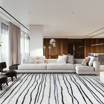 Heng Private Nordic ins Living room carpet Italian light luxury household striped sofa Coffee table mat Room bedroom bedside blanket