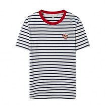2022 spring and summer new Korean version loose with 100 lap streaks small bear round collar short sleeve T-shirt woman TTRS226402I