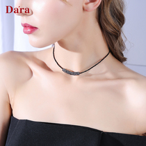 Della fashion temperament simple sexy Tide people black choker female 2021 New Tide summer Net red necklace