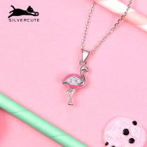 Cute Silver Fire Bird Necklace Woman 925 pure silver small crowddesign sensation 2022 new wave minimalist lock bone chain 520 gift