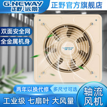 Zhengye Vision Axial Flow Fan Industrial-grade Powerful Exhaust Fan High-speed High-suction Indoor Oil Fume Metal Exhaust Fan
