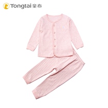 Child Tai baby lingerie suit 6-18 month male and female baby spring long sleeve Modale pyjamas split two sets