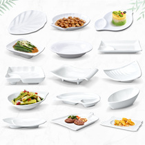 Top-grid melamine cold dish dish snack plate plastic imitation porcelain bar KTV small dish fries snack plate commercial