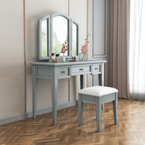 American Light Lavish Solid Wood Dresser Modern Minima Home Small Household Type With Mirror Makeup Desk Makeup Bench Composition Suit