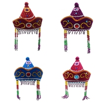 Childrens adult Mongolian hat Mongolian Headdress Mongolian dance hat Mens and womens Mongolian robe accessories v