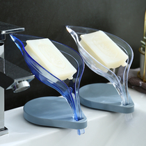 Soap Box Drain Toilet Wall-mounted Student Dorm Soap Cartridges Cover Free Punch Creative Double Layer Soap Case Shelf