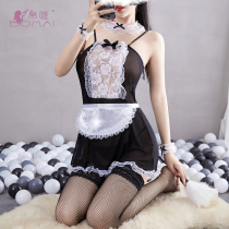 Sexual interest flirting underwear Sex maid uniform temptation show large size transparent pajamas free from disengagement crotch passion suit