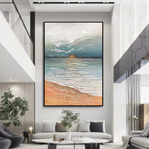 Entrance decoration painting vertical version living room sofa background wall painting modern minimalist corridor end oil painting light luxury mural