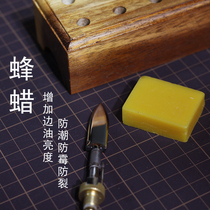 MINGJIA nameplate natural yellow beeswax leather with polished beeswax moisture-proof bee wax handmade leather