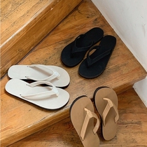 moocobling Korea 20 early summer new minimalist comfortable herringbone flat-toe slippers