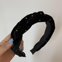 Twist Braid High Cranial Top Hair Stirrup FACE SMALL VELVET CARD RETRO HAIR STYLE NEW WEB RED HEAD STIRRUP THICKENING WOMAN AUTUMN WINTER