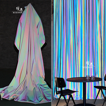 Holographic night Northern lights reflective cloth Laser symphony shaking sound decorative fabric Dress national clothing fabric