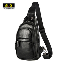 borggens mens chest bag casual skew satchel fashion chest front small backpack single shoulder bag new summer pocket tide