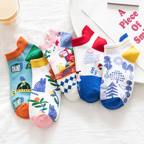 Socks Childrens Boat Sox Day Department Cartoon Cotton Sox Summer Low Gang Shallow Socks Students Cute Korean Version College Craze Socks