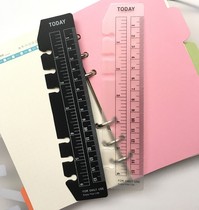 A6 notebook loose-leaf bookmark soft ruler today ruler notepad A5 transparent scale ruler Around the hand account