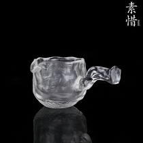 Frozen roast glaze side to the fair Cup Tea Cup kung fu tea transparent fair Cup hand-made thickened tea divider tea set