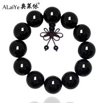 Black natural Manau bracelet female Chinese knot lovers Mens crystal jewel Buddha beads The Non-Forbidden City of the Year of the Tiger