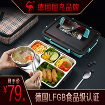 German 304 stainless steel insulated lunch box office worker divided lunch box set student portable separated lunch box