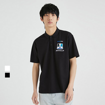 Ayotropic JackJones Jack Jones male solid cartoon embroidered antibacterial turn-collar short sleeve T-shirt) 221206012