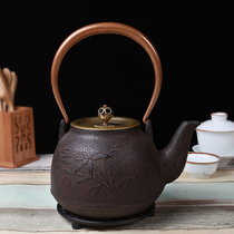 Handmade cast iron pot non-coated iron teapot raw iron pot electric pottery stove set antique water boiler bubble teapot tea stove