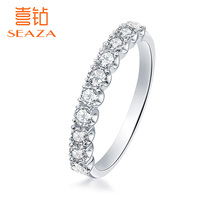 Hi diamond row diamond ring White 18K gold simple and generous stacked female ring Romantic proposal row ring Wedding boutique jewelry