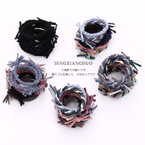 South Korea Net red ins head rope tie hair simple female hair rope high stretch woven Hairband small leather case headgear