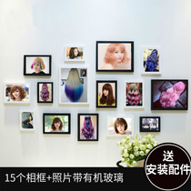 Professional hair salon Hair decoration painting Barber shop hanging painting mural Hair salon personality dyeing and ironing poster combination photo frame wall