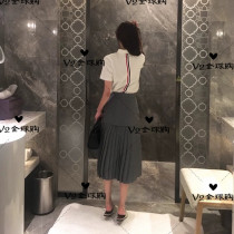 (V2)Thom Browne 18 new tb medium-length high-waisted skirt spliced pleated skirt