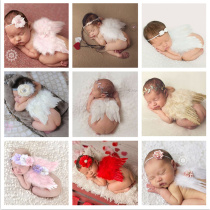 Baby 100 days Photo clothing Baby Full Moon photography Angel Bow and Arrow Wings photo studio art photo clothes props