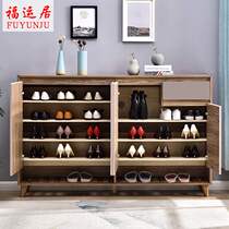 Solid wood shoe cabinet home porch cabinet simple modern hall cabinet storage locker large capacity door shoes