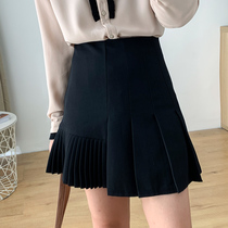 Large size womens high waist slim skirt womens 200kg fat sister slim skirt pleated skirt A- line dress base skirt