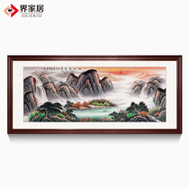 World Home Pure Hand Painted Country Painting Landscape Painting New Chinese Style Living Room Recruiting and Treasure Poly Basin Decoration Painting Xu Dongsheng Hanging Paintings