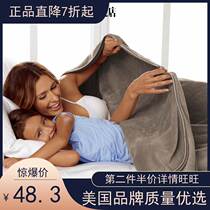 BrookstoneNAP spring and autumn blanket coral blanket single double warm air conditioning nap blanket cover blanket