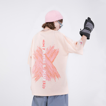 PCMY Liu Yaowen same style paint T-shirt National Tide brand male Hong Kong style hip hop five-point couple half short sleeve women Summer