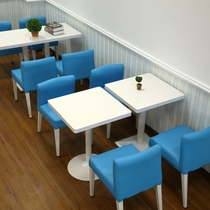 Simple cafe dining chair Western restaurant table and chair combination Dessert milk tea shop table and chair Mediterranean dining table and chair Small apartment