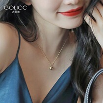 Brief Little Peach Hearts Necklace Women 2021 New Light Lavish Little Crowddesign Sensation Ins Lukewarm Wind Lock Bone Chain Summer