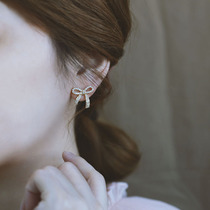 s925 pure silver needle butterfly knot ear nail 2021 New wave minimalist Advanced Sensation Earrings Temperament Ear Clip Earrings