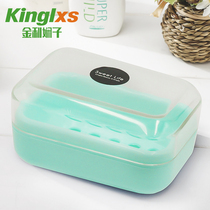  Soap box New soap box drain with cover suction cup portable creative student wall-mounted dormitory household laundry soap holder