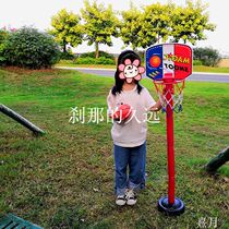 Hardcore iron frame childrens basketball rack indoor and outdoor shooting sports boys and girls shooting toys increased Small Basketball
